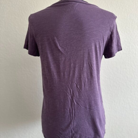 Caslon Purple V-Neck Pocket Tee - Small - Picture 4 of 6